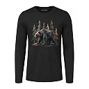 shopfsclothing Men's Faceted Bear Graphic Long Sleeve - Wilderness Art Gift