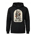 shopfsclothing Men's Desert Bloom Skull Graphic Hoodie - Western Cactus Art
