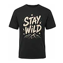 shopfsclothing Men's Stay Wild Graphic T-Shirt - Mountain Quote Tee