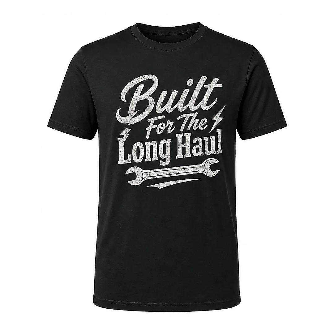 shopfsclothing Men's Long Haul Graphic T-Shirt - Workwear Quote Art