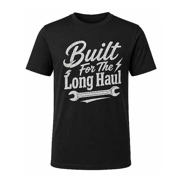 shopfsclothing Men's Long Haul Graphic T-Shirt - Workwear Quote Art