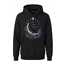 shopfsclothing Men's Lunar Raven Graphic Hoodie - Gothic Celestial Art