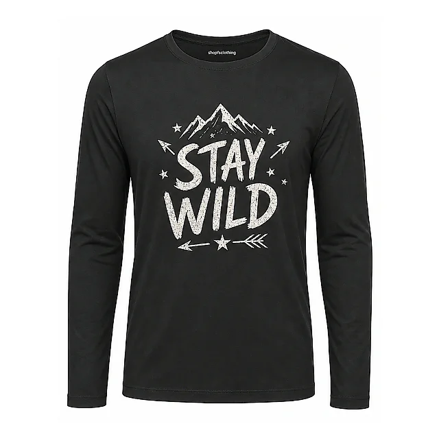 shopfsclothing Men's Wild Trail Graphic Long Sleeve - Adventure Aesthetic