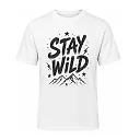 shopfsclothing Men's Stay Wild Graphic T-Shirt - Mountain Quote Tee