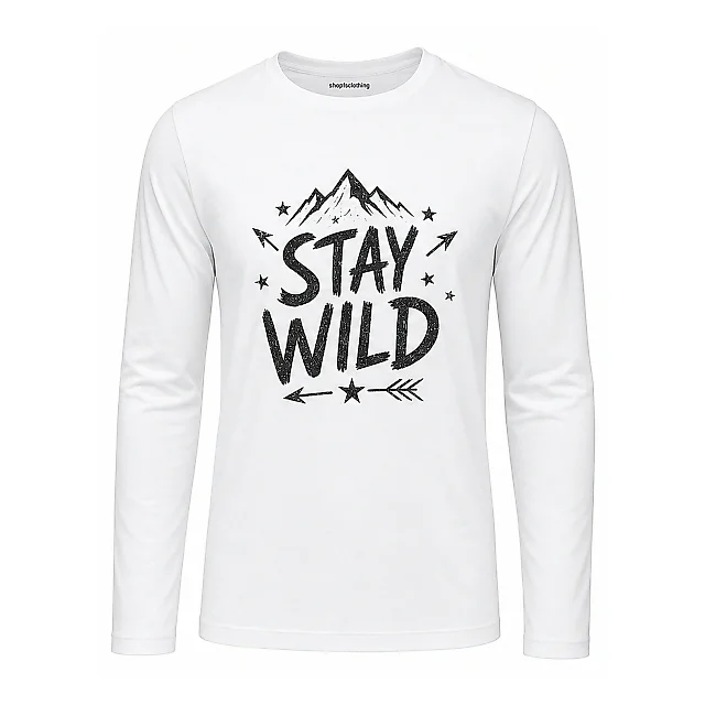 shopfsclothing Men's Wild Trail Graphic Long Sleeve - Adventure Aesthetic