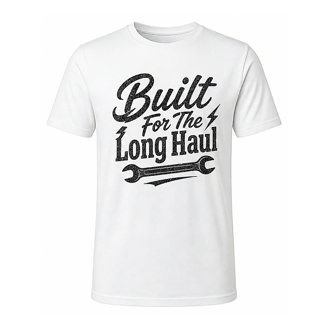shopfsclothing Men's Long Haul Graphic T-Shirt - Workwear Quote Art