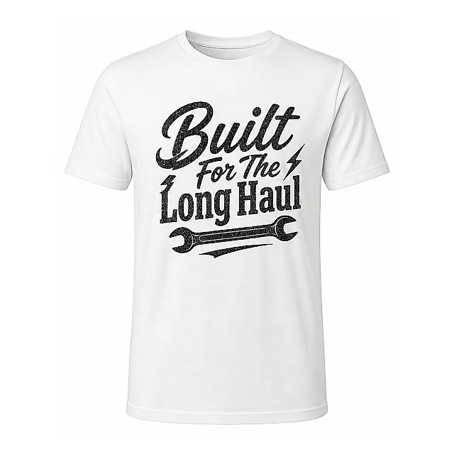 shopfsclothing Men's Long Haul Graphic T-Shirt - Workwear Quote Art