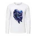 shopfsclothing Men's Cosmic Drifter Graphic Long Sleeve - Sci Fi Space Art