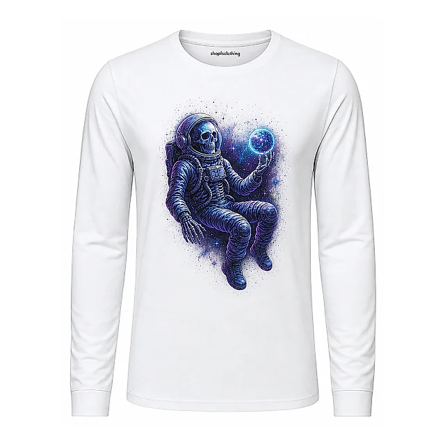 shopfsclothing Men's Cosmic Drifter Graphic Long Sleeve - Sci Fi Space Art